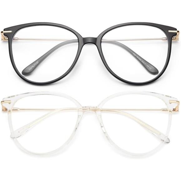 Accessories - Blue Light Blocking Glasses Women/Men, Fashion Cat Eye Fake Eyeglasses UV
